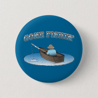 Gone Fishin' Ronde Button 5,7 Cm