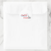 Gone Fishin Ronde Sticker (Tas)