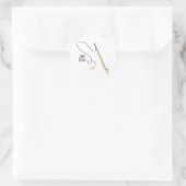 Gone Fishin Ronde Sticker (Tas)