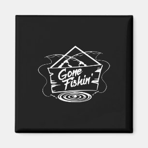 Gone Fishin' Shirt Vist liefhebbers of visser GIF Magneet