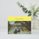  Gone Fishin Vist Overdrijving Fun PC Feestdagenkaart (Staand voorkant)