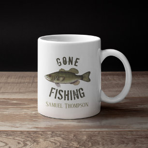 Gone Fishing Bass Vis Moderne Visser Coffee Koffiemok