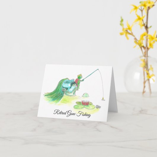 Gone Fishing check card Kaart (Gele Bloem)