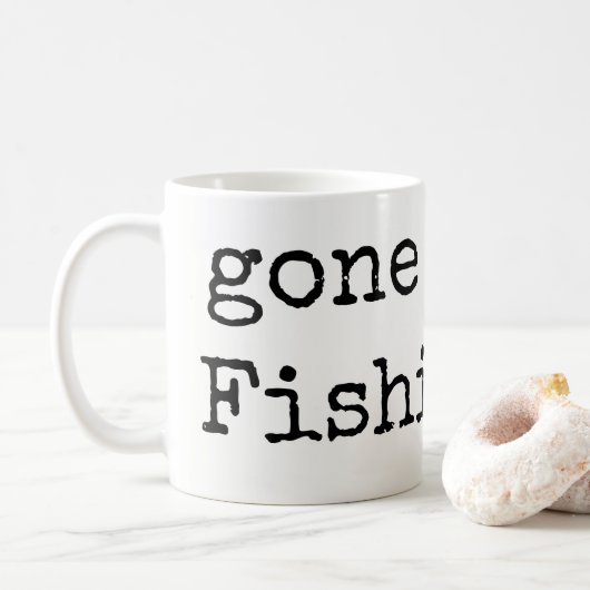 Gone Fishing Coffee Mugs Koffiemok (Met donut)