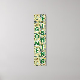 Gone Fishing Fishing Gear Home Business Canvas Afdruk