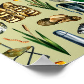 Gone Fishing Fishing Gear Home Business Poster (Hoek)