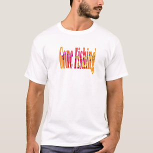 Gone Fishing Fun Noveltie Heren Wit T-shirt