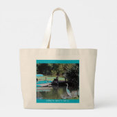 gone fishing! grote tote bag (Achterkant)