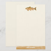 Gone Fishing Illustrated Fish Briefpapier (Voorkant / Achterkant)