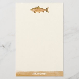 Gone Fishing Illustrated Fish Briefpapier