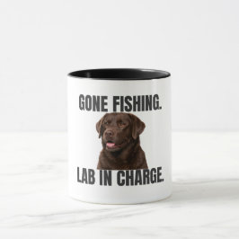 Gone Fishing Lab in Charge Mug Mok