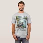 Gone Fishing Opa AI-kunst Basic T-Shirt (Voorkant volledig)