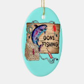 Gone Fishing ovale ornament (Rechts)