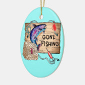Gone Fishing ovale ornament (Links)
