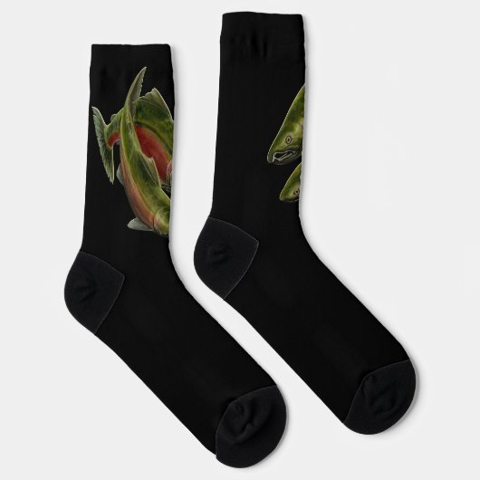 Gone Fishing Socks Coho Salmon Art Socks Sokken (Rechts)