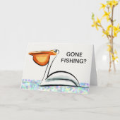 Gone Fishing - Succes bij je pensionering Kaart (Gele Bloem)