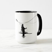 "Gone Fish'n" Gepersonaliseerde koffie Mok (Voorkant rechts)