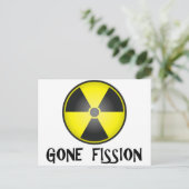 Gone Fission Stralingssymbool Briefkaart (Staand voorkant)