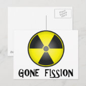 Gone Fission Stralingssymbool Briefkaart (Voorkant / Achterkant)
