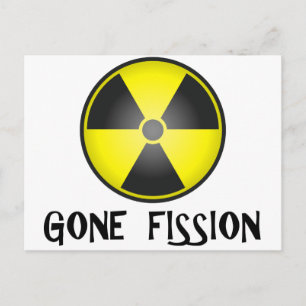 Gone Fission Stralingssymbool Briefkaart