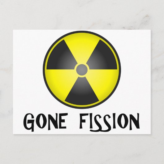 Gone Fission Stralingssymbool Briefkaart (Voorkant)
