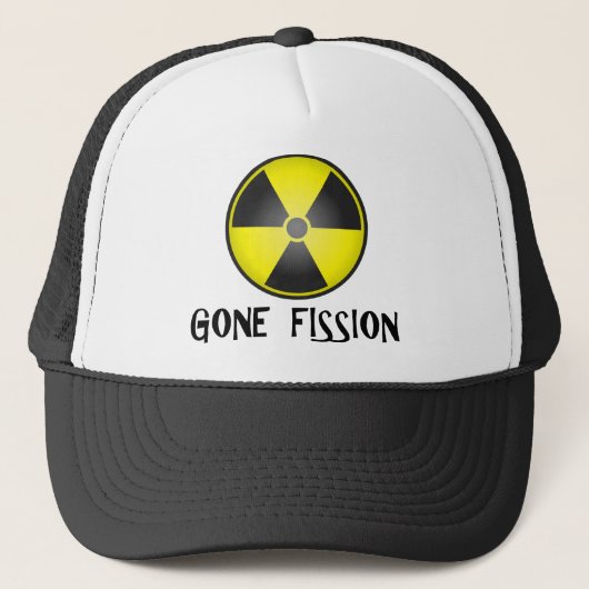 Gone Fission Stralingssymbool Trucker Pet (Voorkant)