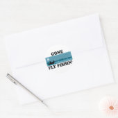 Gone Fly Fishin'' Ronde Sticker (Envelop)