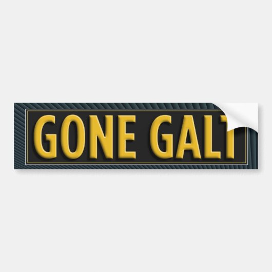 Gone Galt Bumpersticker (Voorkant)