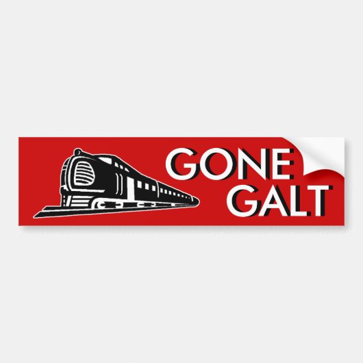 Gone Galt Bumpersticker (Voorkant)