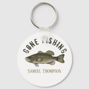 Gone Gevist Bass Fish Moderne Fisherman Cute Sleutelhanger