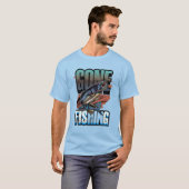 Gone Gevist - Bold Angler's Escape Graphic T-shirt (Voorkant volledig)