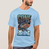 Gone Gevist - Bold Angler's Escape Graphic T-shirt (Voorkant)