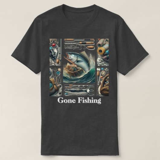Gone Gevist Fisherman Mannen T-shirt (Design voorkant)