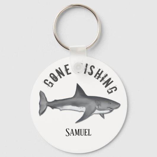 Gone Gevist Tuna Fish Modern Fisherman Cute Sleutelhanger (Voorkant)