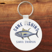 Gone Gevist Tuna Fish Modern Fisherman Cute Sleutelhanger (Voorkant)