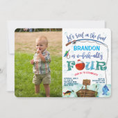 Gone Gevist vierde verjaardag Little Fisherman Fot Kaart (Voorkant)