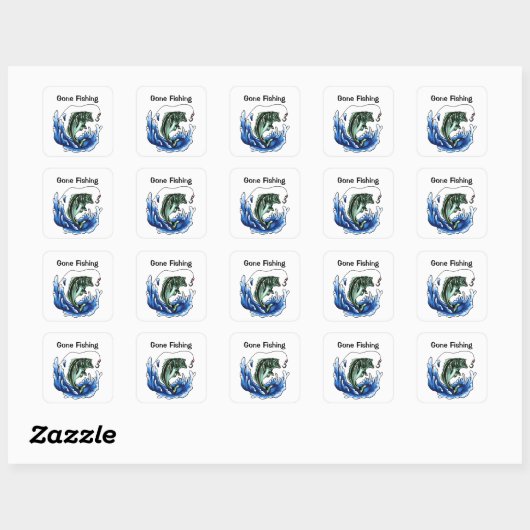 Gone Gevist Vierkante Sticker (Vel)