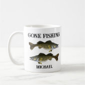 Gone Gevist Walleye Angler Buitenshuis Aangepaste  Koffiemok (Links)