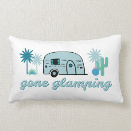 Gone Glamping Camper RV Camping Adventure Quote Kussen