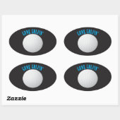 Gone Golfen ⛳🎁 Golfbal Golfer Ovale Sticker (Vel)