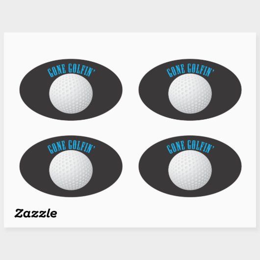 Gone Golfen ⛳🎁 Golfbal Golfer Ovale Sticker (Vel)