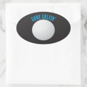 Gone Golfen ⛳🎁 Golfbal Golfer Ovale Sticker (Tas)