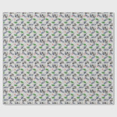 Gone Golfen op Bleek Grey Cadeaupapier (Vlak)