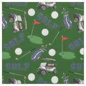 Gone Golfen op Hunter Green Stof (Close Up)
