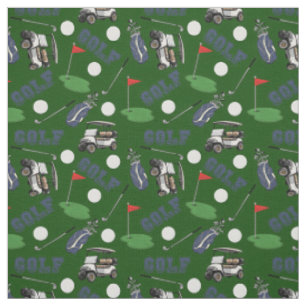 Gone Golfen op Hunter Green Stof