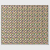Gone Golfen op Wood Brown Cadeaupapier (Vlak)