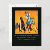 "Gone Golfing" Briefkaart (Voorkant / Achterkant)