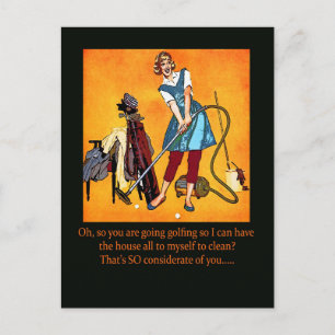 "Gone Golfing" Briefkaart