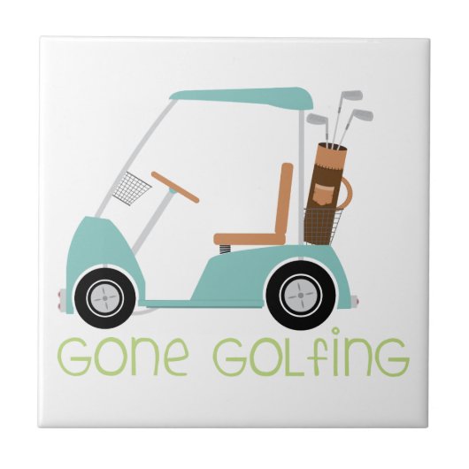 Gone Golfing Tegeltje (Voorkant)
