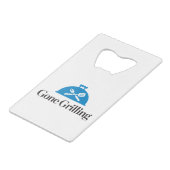 Gone Grilling Creditkaart Flessenopener (Voorkant Gekanteld)